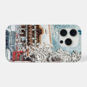 オーダーメイド I 雪の寺院 I 白と木目 iPhoneケース (裏面横)