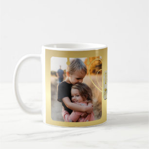 オーダーメイド "I Love MOM" フォトコラージュ コーヒーマグカップ