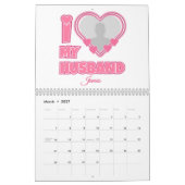 オーダーメイド I Love My Husband – 写真と名前入り カレンダー (3月 2027)