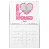 オーダーメイド I Love My Husband – 写真と名前入り カレンダー (2月 2027)