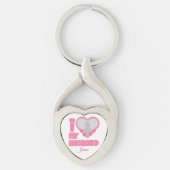 オーダーメイド I Love My Husband – 写真と名前入り キーホルダー (正面)