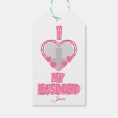 オーダーメイド I Love My Husband – 写真と名前入り ギフトタグ (裏面)