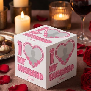 オーダーメイド I Love My Husband – 写真と名前入り フォトキューブ