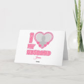 オーダーメイド I Love My Husband – 写真と名前入り 招待状 (裏面)