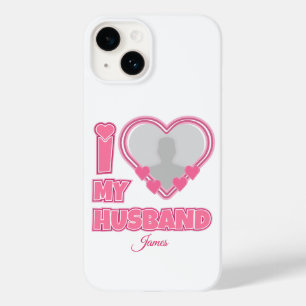 オーダーメイド I Love My Husband – 写真と名前入り Case-Mate iPhone 14ケース