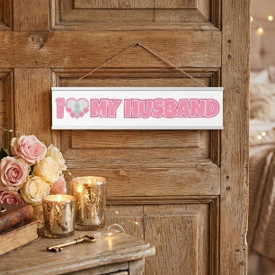 オーダーメイド I Love My Husband – 夫の写真を追加 サインプレート