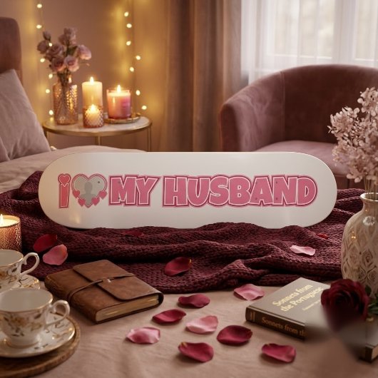 オーダーメイド I Love My Husband – 夫の写真を追加 スケートボード