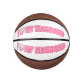 オーダーメイド I Love My Husband – 夫の写真を追加 ミニバスケットボール (正面)