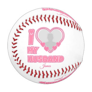 オーダーメイド I Love My Wife – 名前と写真を追加 野球ボール