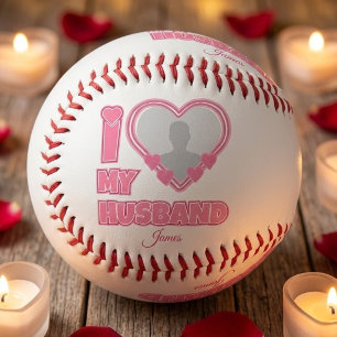 オーダーメイド I Love My Wife – 名前と写真を追加 野球ボール