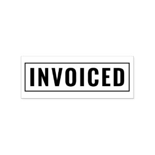 オーダーメイド INVOICED ラベル 木製アート ラバースタンプ