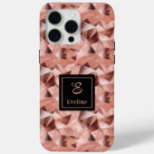 オーダーメイド iPhone 16 ケース エレガント ローズゴールド アート Case-Mate iPhoneケース (裏面)
