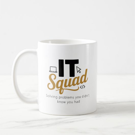 オーダーメイド ITチーム コーヒーマグ コーヒーマグカップ (左)