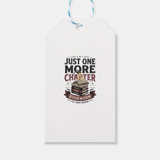 オーダーメイド Just One More Chapter Est 1985 Bookwo ギフトタグ (正面)