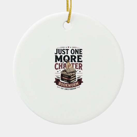 オーダーメイド Just One More Chapter Est 1985 Bookwo セラミックオーナメント (正面)