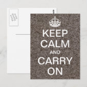 オーダーメイド KEEP CALM and CARRY ON - 石 ポストカード (正面/裏面)