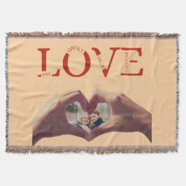 オーダーメイド LOVE アクロニム 写真入り スローブランケット