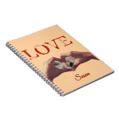 オーダーメイド LOVE アクロニム 写真入り ノートブック (右側)