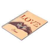 オーダーメイド LOVE アクロニム 写真入り ノートブック (左側)