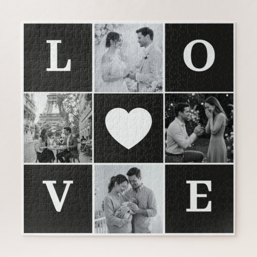 オーダーメイド"LOVE"フォトコラージュ ジグソーパズル (縦)