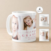 オーダーメイド LOVE YOU GRANDMA 4枚の写真入りスクリプト コーヒーマグカップ
