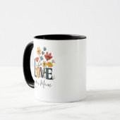 オーダーメイド Love You Mom フラワー マグカップ (正面左)