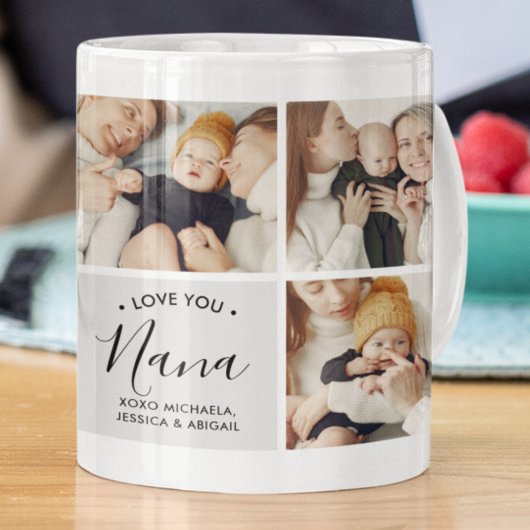 オーダーメイド Love You Nana 9枚写真入り コーヒーマグカップ