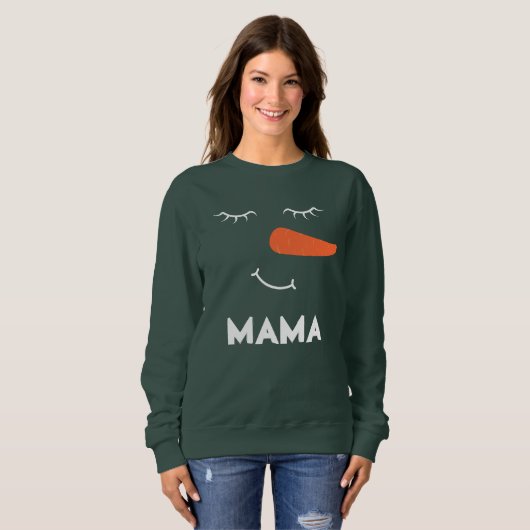 オーダーメイド MAMA 雪だるま お揃いファミリー スウェットシャツ (正面フル)