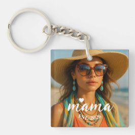 オーダーメイド Mama Est Year ママへのカスタムギフト キーホルダー