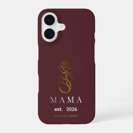 オーダーメイド MAMA Rose バーガンディ iPhoneケース iPhone 16ケース