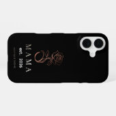 オーダーメイド MAMA Rose ブラック iPhone ケース (裏面横)