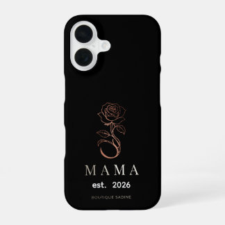 オーダーメイド MAMA Rose ブラック iPhone ケース