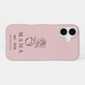 オーダーメイド MAMA Rose Blush Pink iPhoneケース iPhone 16ケース (裏面横)