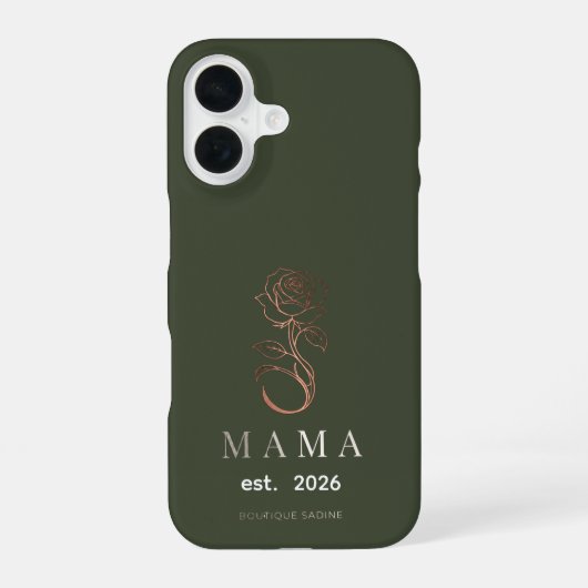 オーダーメイド MAMA Rose Olive iPhoneケース iPhone 16ケース (裏面)