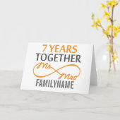 オーダーメイド Mr. and Mrs. 結婚7周年記念 カード (黄色い花)