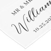 オーダーメイド Mr & Mrs ウェディング テーブルランナー (コーナー)