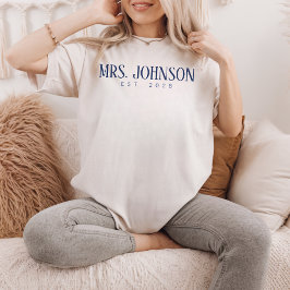 オーダーメイド Mr. & Mrs. シャツ、カップルへのハネムーンギフト Tシャツ