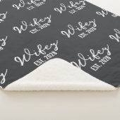 オーダーメイド Mr & Mrs チャコール ブランケット, 新婚夫婦へのギフト シェルパブランケット (3/4)