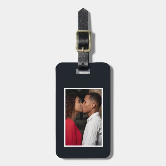 オーダーメイド Mr. & Mrs. 写真付きトラベルタグ ラゲッジタグ (正面縦)