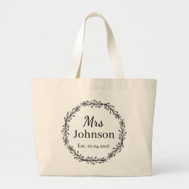 オーダーメイド Mrs リース ウェディング予定日 トートバッグ