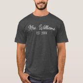 オーダーメイド Mrs 花嫁 になるための パーソナライズ 結婚式 Tシャツ (正面)
