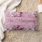 オーダーメイド Mrs. Mr. エレガントなピンクの桜  ランバークッション (ブランケット)