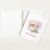 オーダーメイド Pre-K 先生 / ピンクの学校用品 プランナー手帳 (ディスプレー)