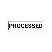 オーダーメイド PROCESSED ラベル 木製アート ラバースタンプ (インプリント)