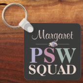 オーダーメイド PSW Squad フローラルネーム キーホルダー (正面)