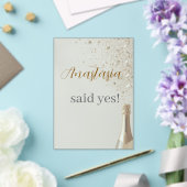 オーダーメイド She Said Yes ブライダルシャワー招待状 アクリル招待状 (インサイチュ (ウェディング))