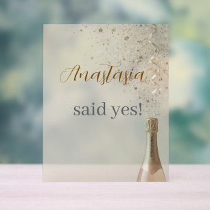 オーダーメイド She Said Yes ブライダルシャワー アクリルサイン