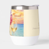 オーダーメイド Sip & Sunset 水彩 ワインタンブラー (左面)