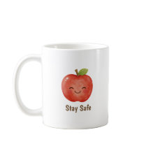 オーダーメイド Stay Safe ラッキーアップル かわいい水彩画