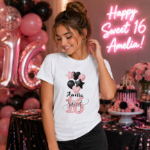 オーダーメイド Sweet 16 バースデーガールTシャツ